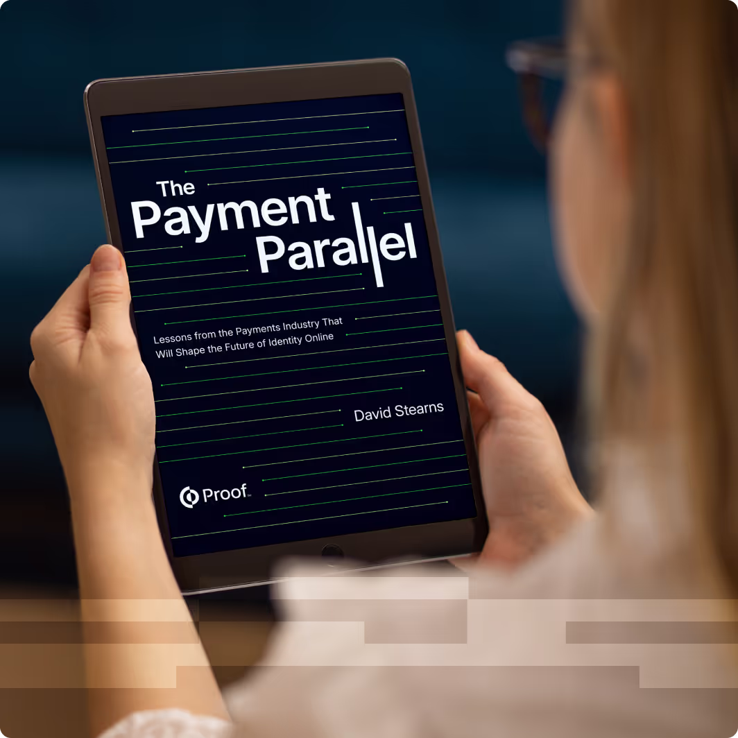 Woman reading The Payment Parallel on her iPad